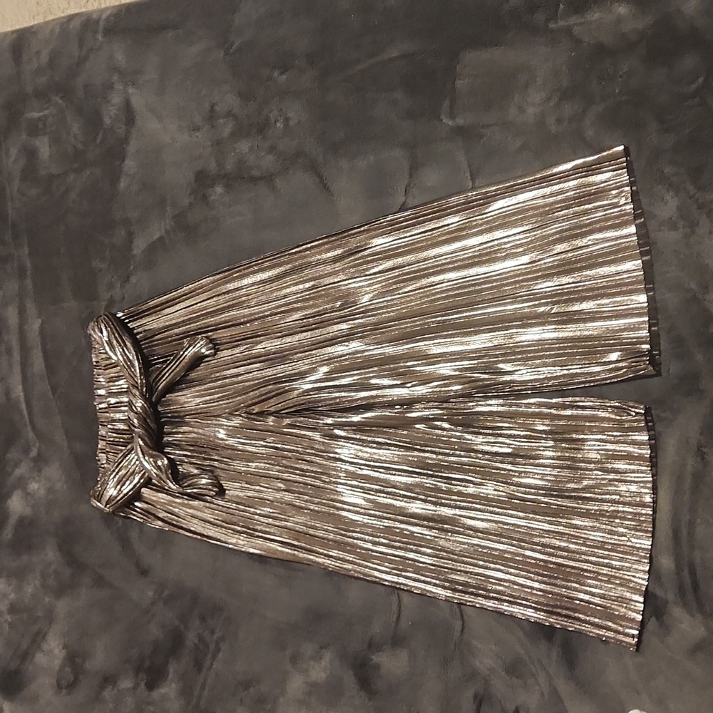 Zara Kids Metallic Pleated Pants